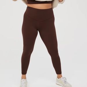 Offline by Aerie Real Me High Waisted Legging in dark maple brown